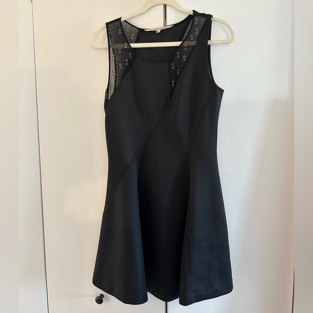 Black fit & flare dress with pockets